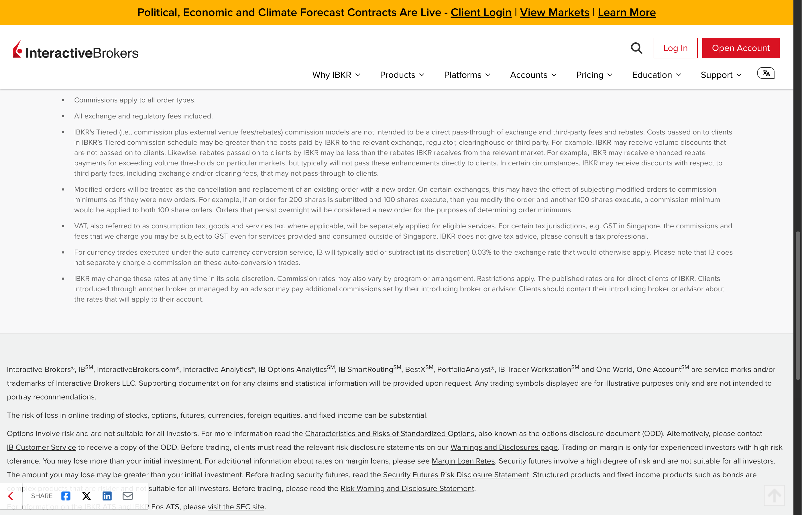 IBKR official documentation stating auto-conversion cost is 0.03% added to the exchange rate