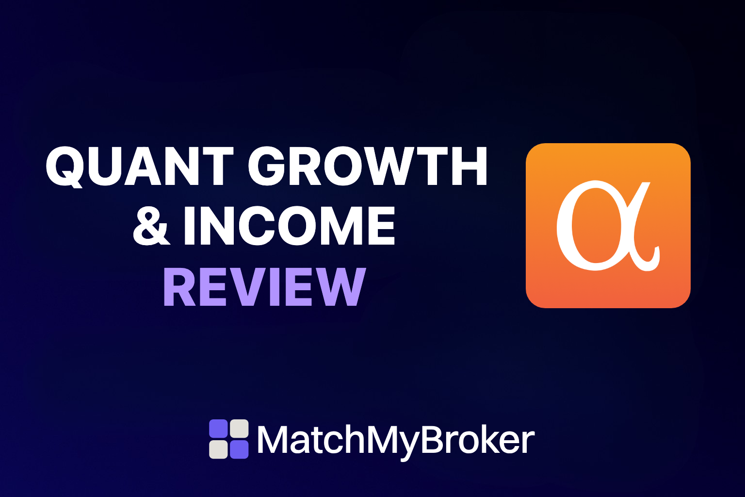 Seeking Alpha Quant Growth and Income review with the full portfolio name and Seeking Alpha logo