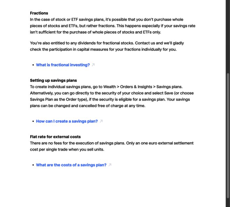 Trade Republic Ireland savings plan fees and fractions