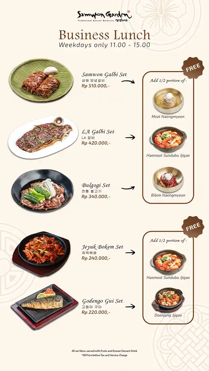 korean restaurant business lunch
korean restaurant jakarta
korean menu
