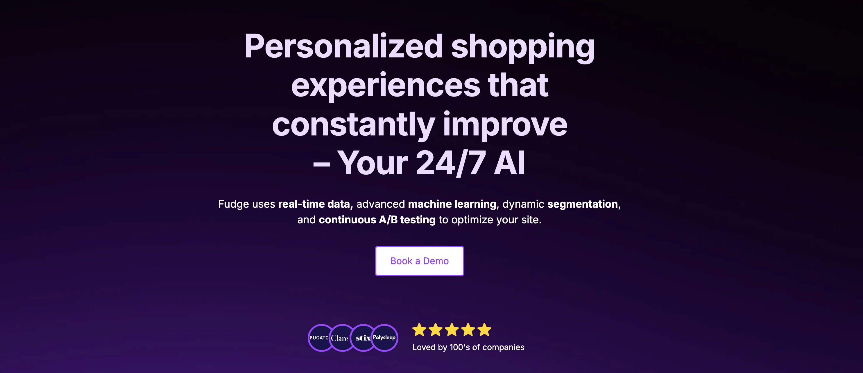 Fudge - Personalized shopping experiences that constantly improve.