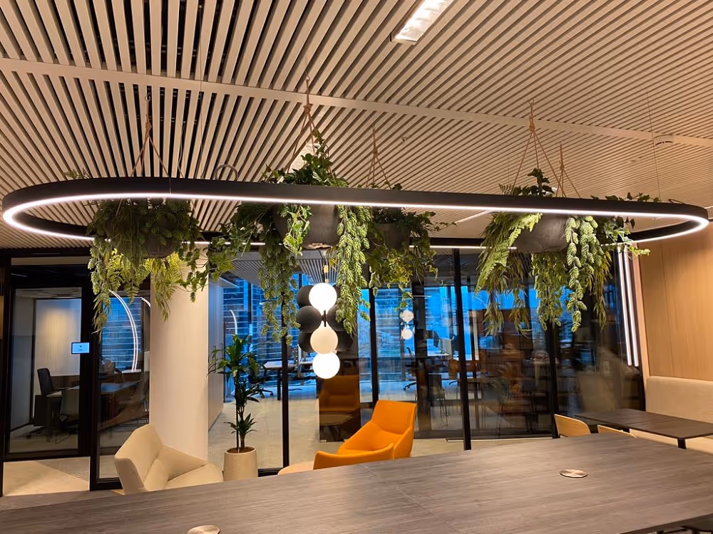 vergaderruimte 2 met hangplanten