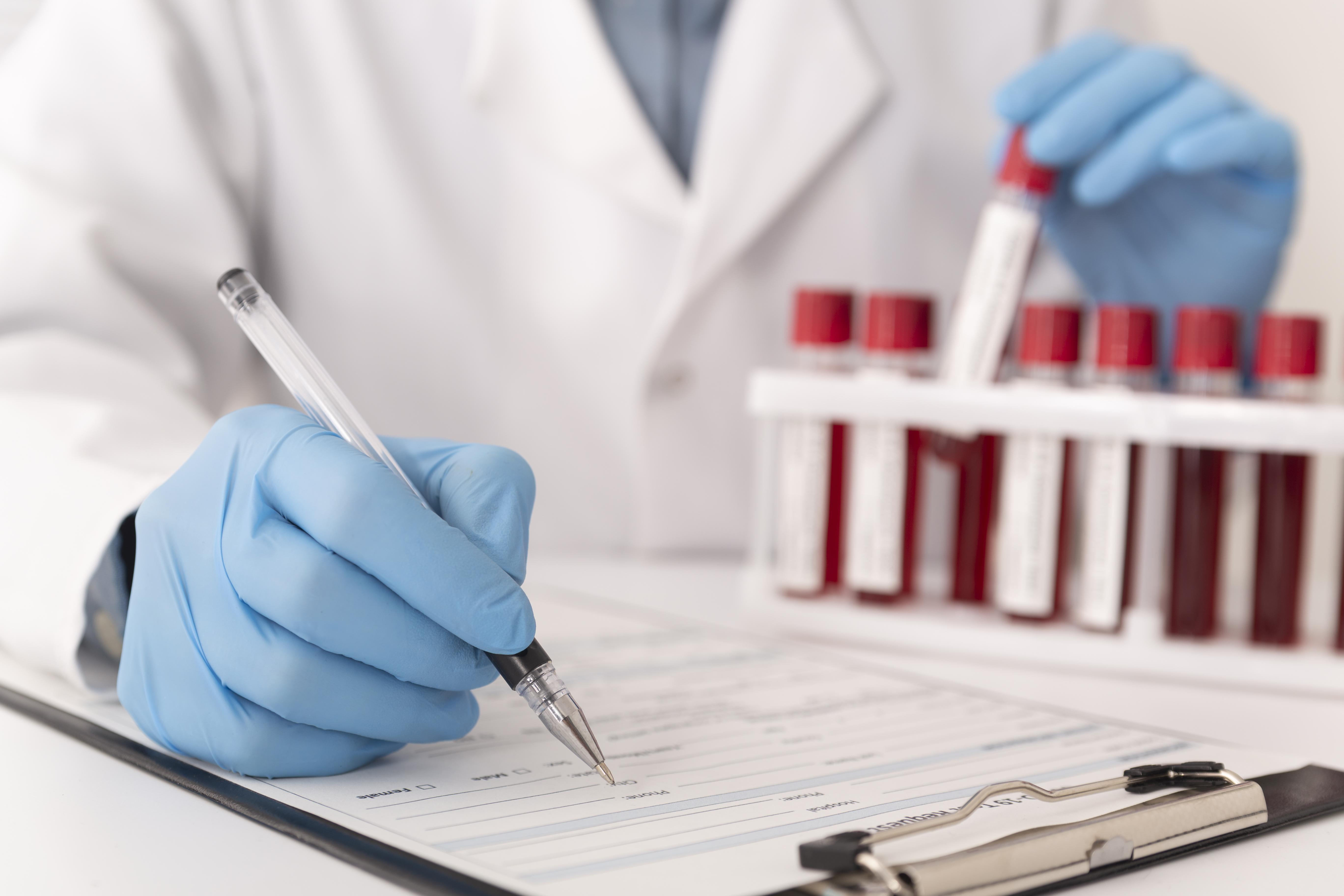blood samples assortment in lab