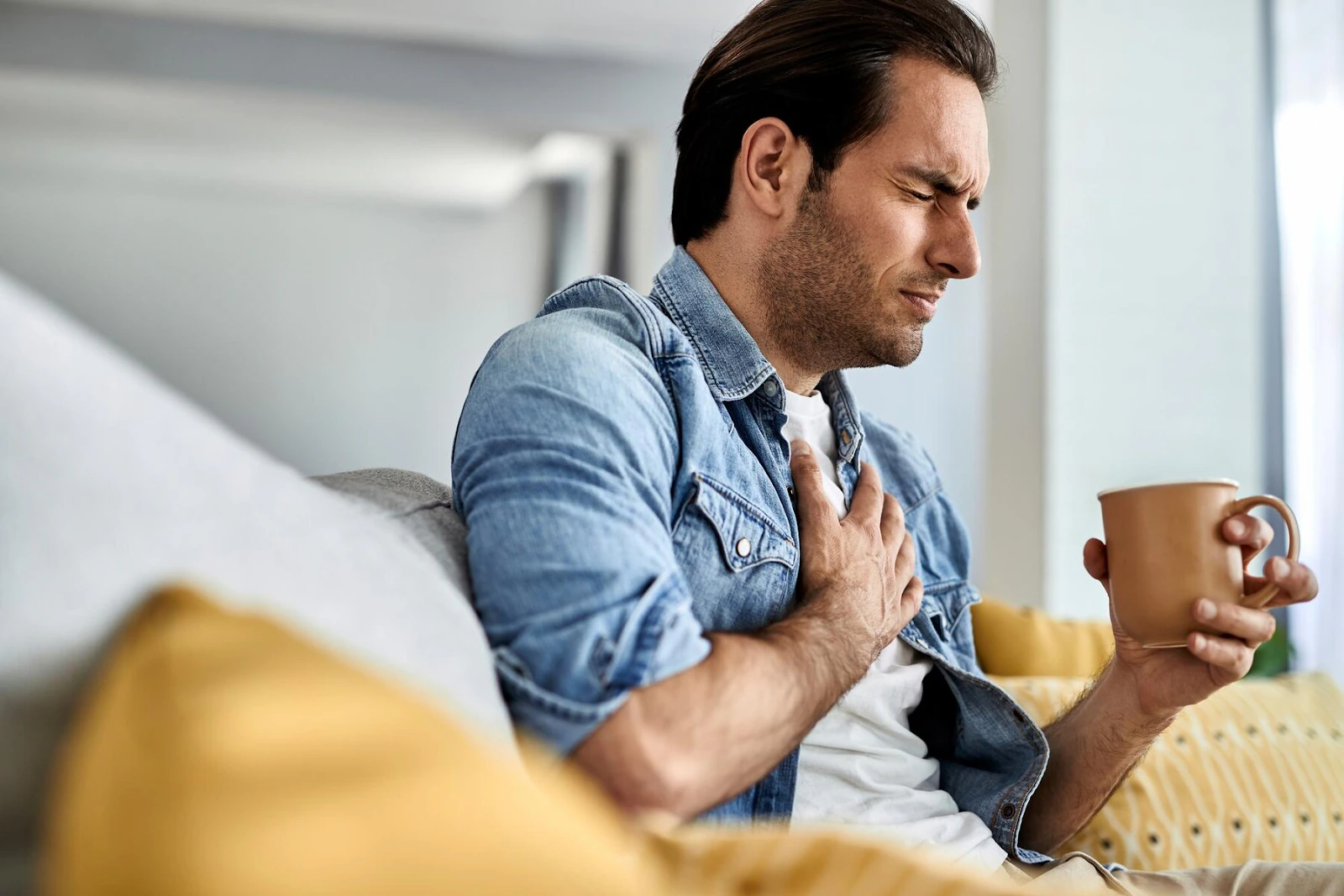 A man having heart attack