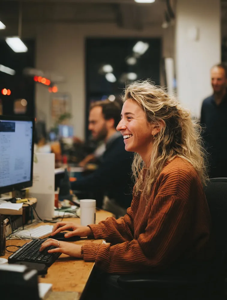 Girl on computer