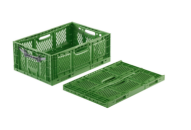 Bac ajouré, gerbable et pliable
Disponible avec couvercle à poser
Dimensions : 60x40x23cm (disponible également en hauteur 12, 18, et 20cm)
Poids : 1,98kg
Capacité : 45L
Matériau : PP