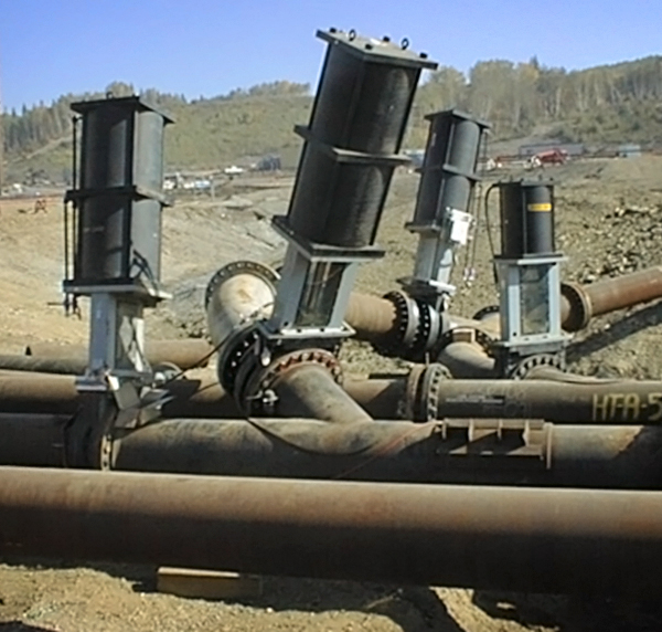 knife gate valves in oil sands
