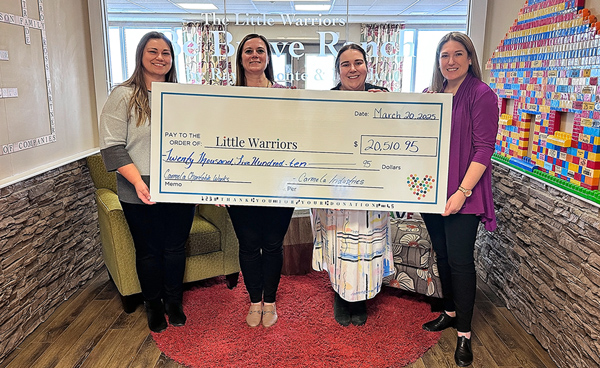 Little Warriors sponsorship cheque