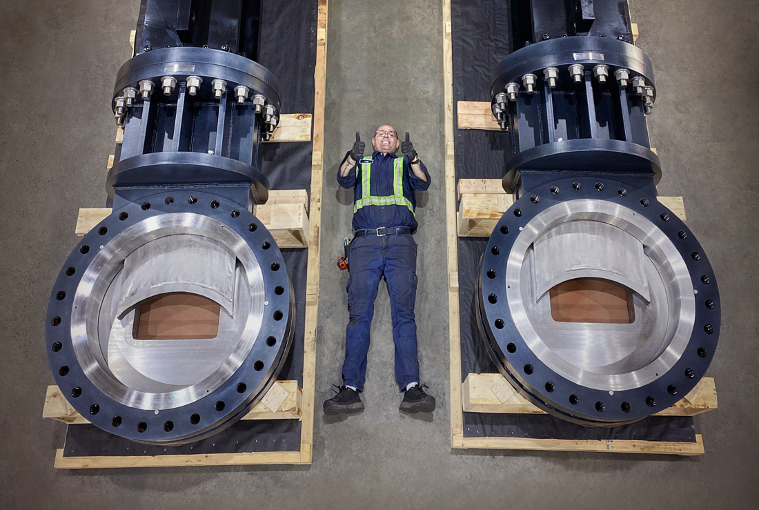 Large Titanium Coated SlurryFlo Control Valves