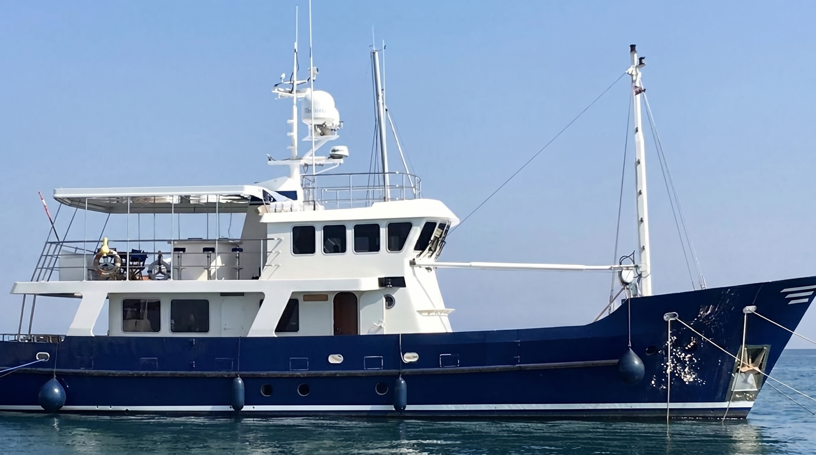 Vripack 69 expedition trawler for sale, 2004, starboard profile