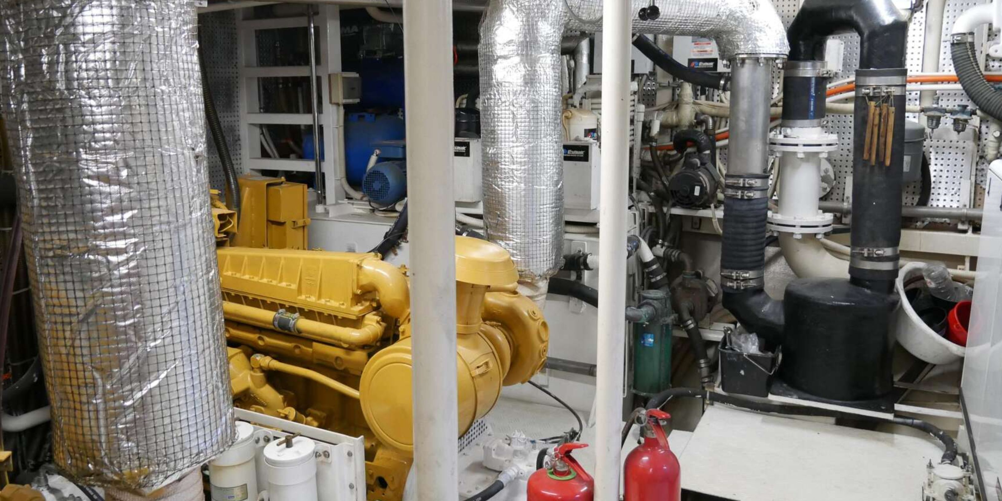 Vripack 69 expedition trawler for sale, 2004, engine room, exhaust