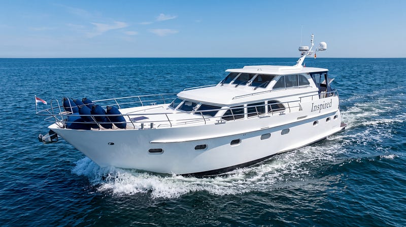 Inside M/Y ‘Inspired’: An Impressive 2007 Van der Valk Continental 15.50 With Twin Engines, Twin Thrusters and Naiad Stabiliser