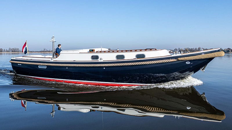 She Runs Silent Through the Amsterdam Canals. This 2024 Dutch Steel Hybrid Is Listed at €595,000