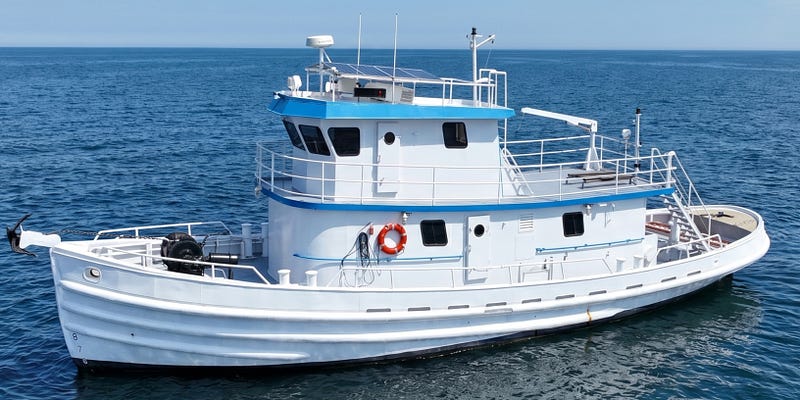 This 1954 Converted Tug Has 20,000 Gallons of Fuel and a 15,000-Mile Range. She Is Listed at $519,000