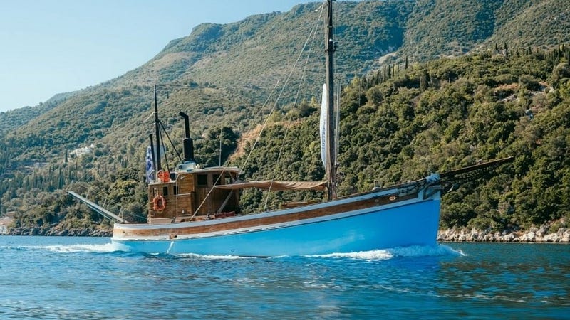 A Classic Wooden Trawler You Can Charter in Lefkada: Rustic Luxury in the Ionian