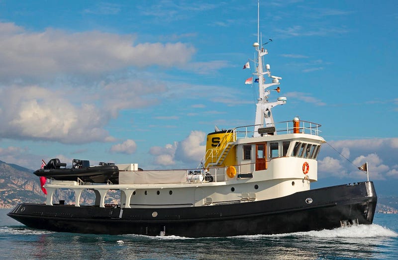 SANTANDREA: A Tugboat Turned Luxurious Explorer Yacht