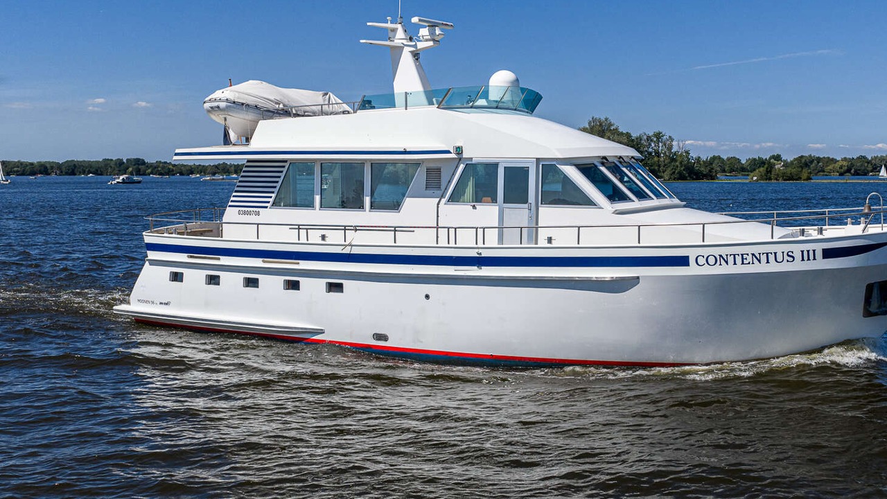 Contentus III, 1991 Moonen 56 steel motor yacht for sale