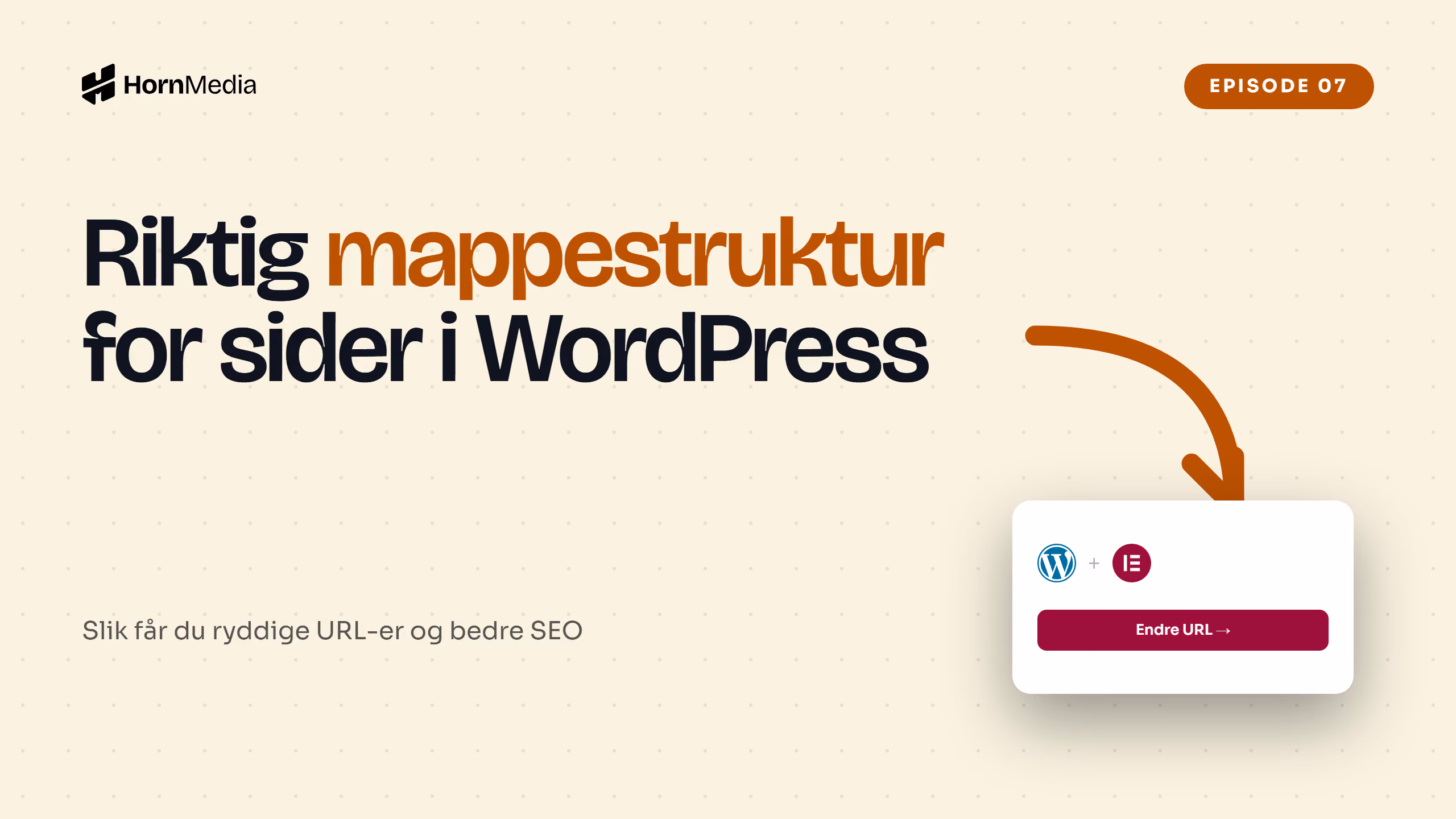 Skjermbilde av foreldreside-innstilling i WordPress – opplæringsvideo om riktig mappestruktur og URL-er
