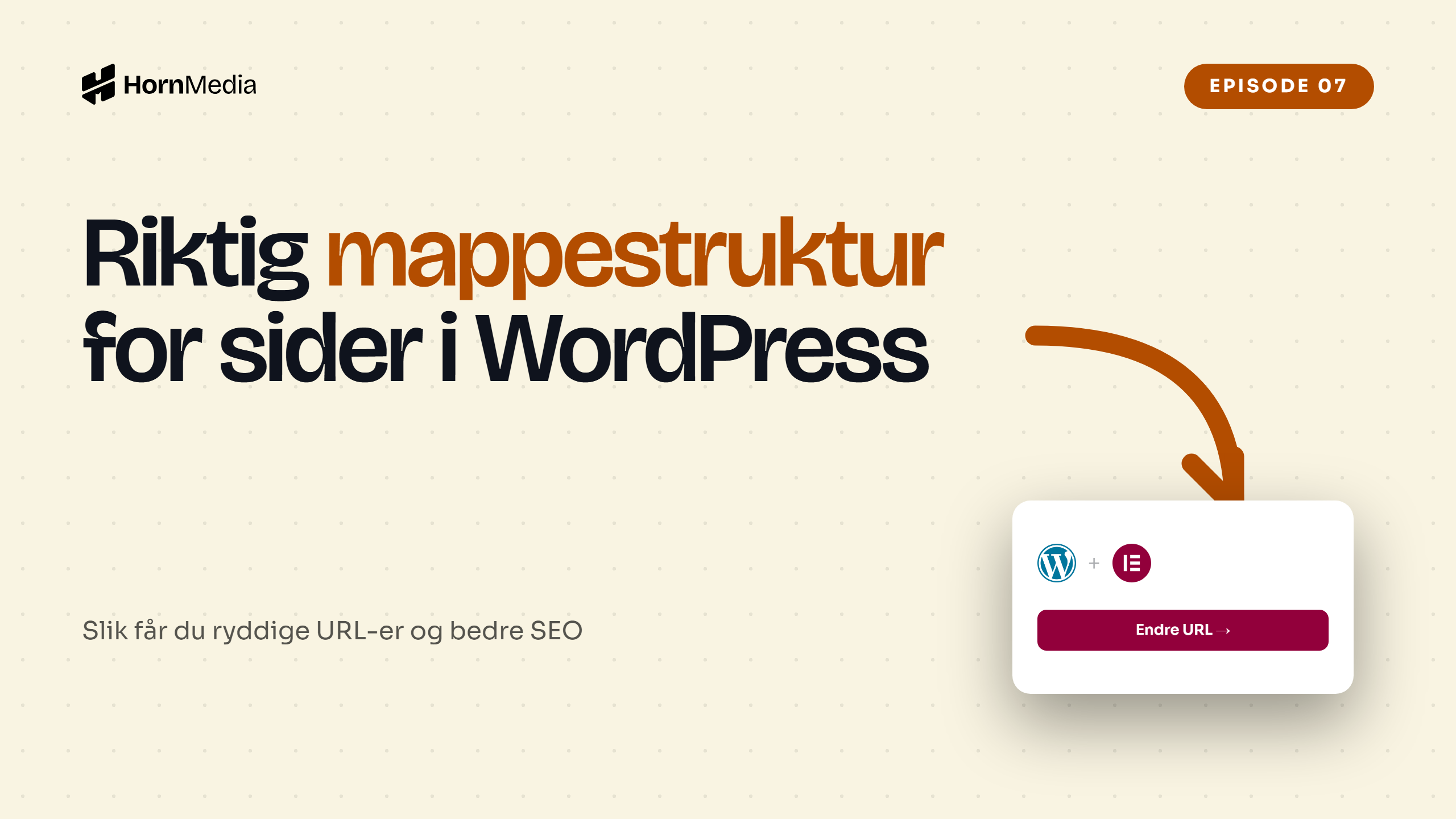 Skjermbilde av foreldreside-innstilling i WordPress – opplæringsvideo om riktig mappestruktur og URL-er
