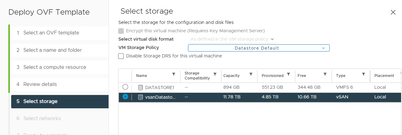 Storage-Zuordnung
