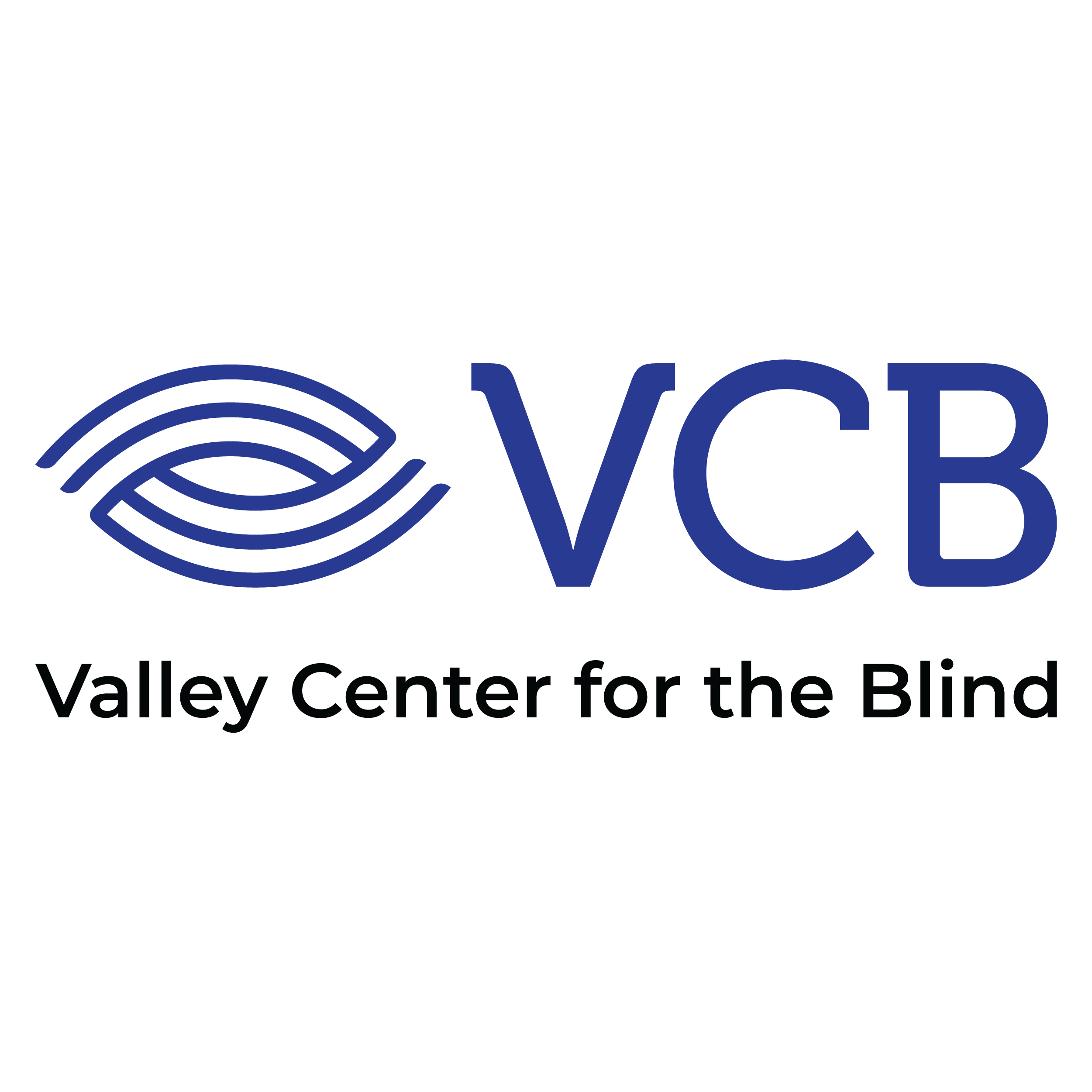 vcb logo, square, white text blue bg