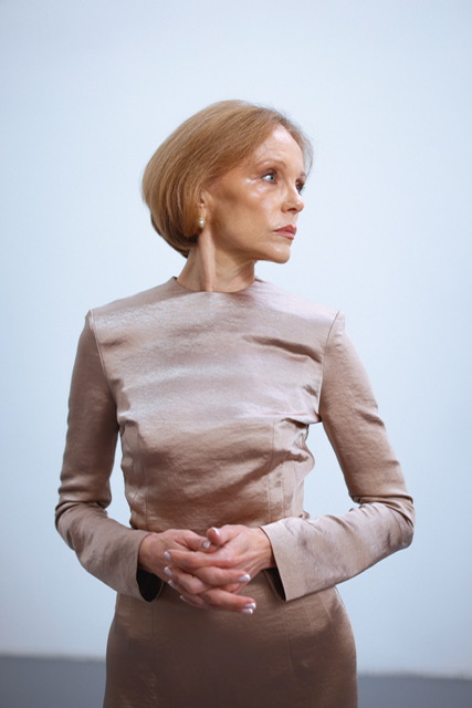 Силуетна сукня шовкова, колір бежевий, розмір XS — Ruslana Karika, фото 5