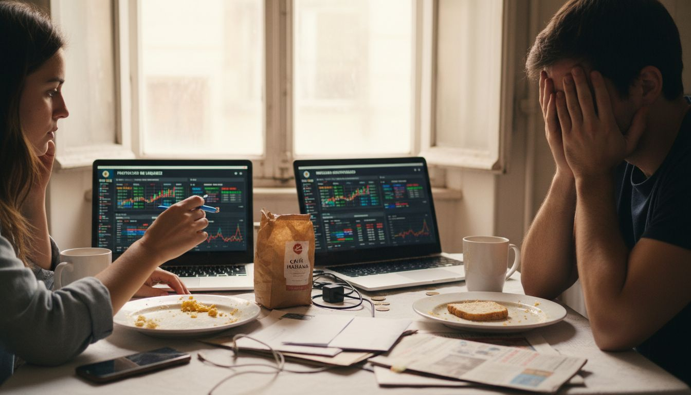 Personas revisando desde casa el estado de sus fondos en pools de liquidez DeFi