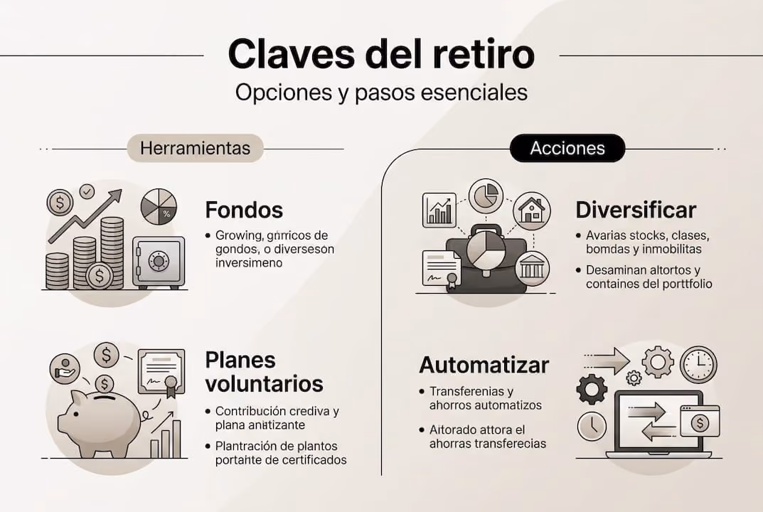 Guía visual sobre las claves para planificar tu jubilación