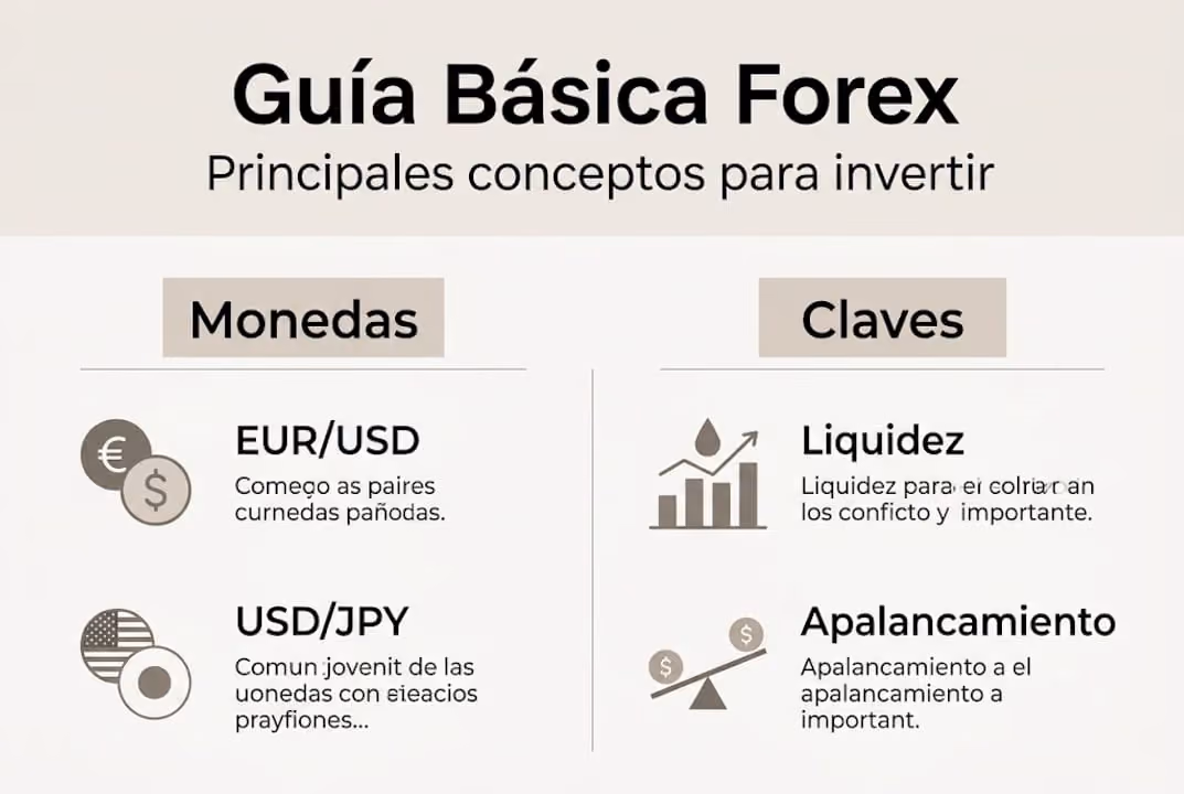 Infografía con los conceptos fundamentales que debes conocer sobre Forex