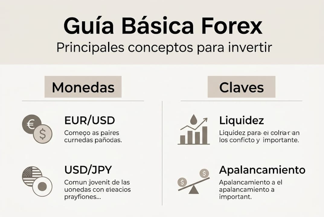 Infografía con los conceptos fundamentales que debes conocer sobre Forex