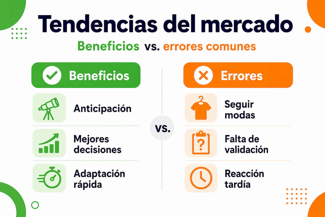 Infografía: comparación de ventajas, errores comunes y tendencias