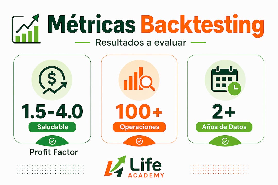 Resumen visual de las principales métricas utilizadas en el backtesting