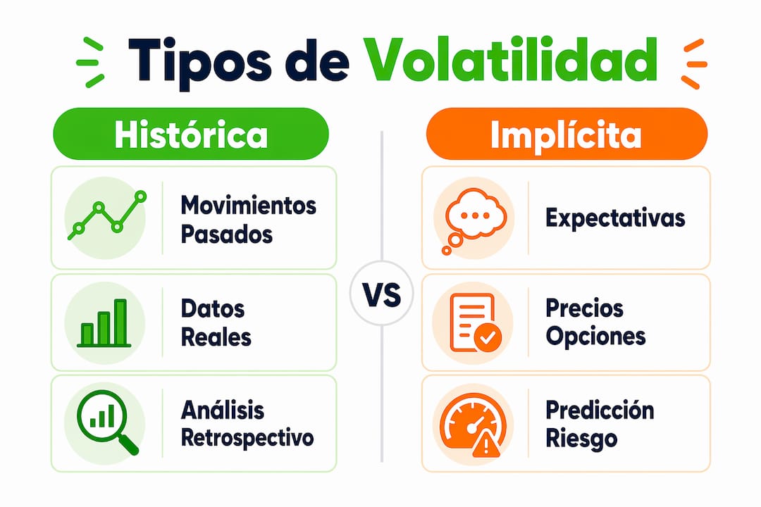 Infografía: diferencias clave entre los distintos tipos de volatilidad