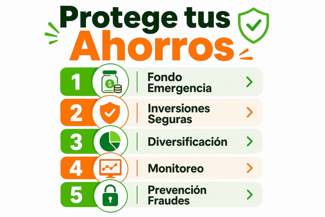 Infografía: pasos esenciales para cuidar y resguardar tus ahorros