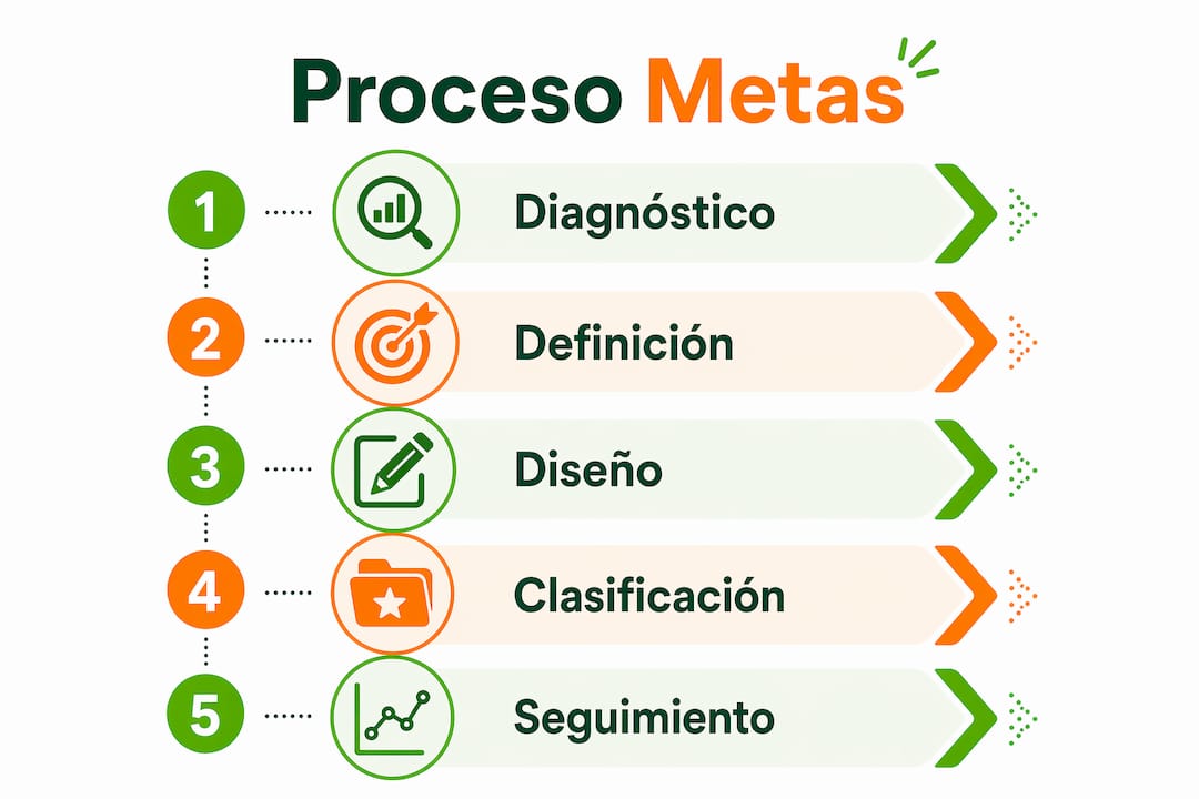 Guía visual para establecer tus objetivos financieros paso a paso