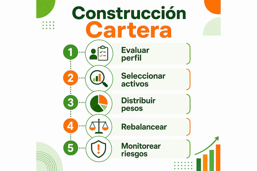 Infografía: guía práctica para armar una cartera de inversión equilibrada, paso a paso