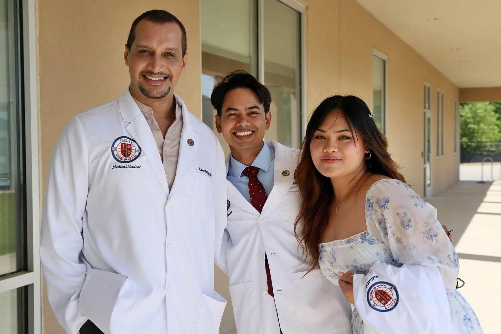 Three medical students.