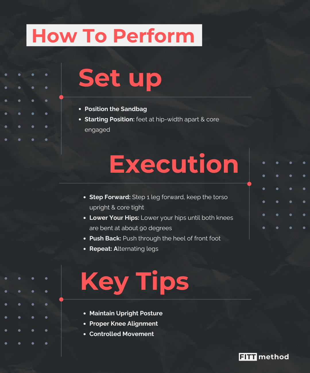 How to properly perform sandag lunges