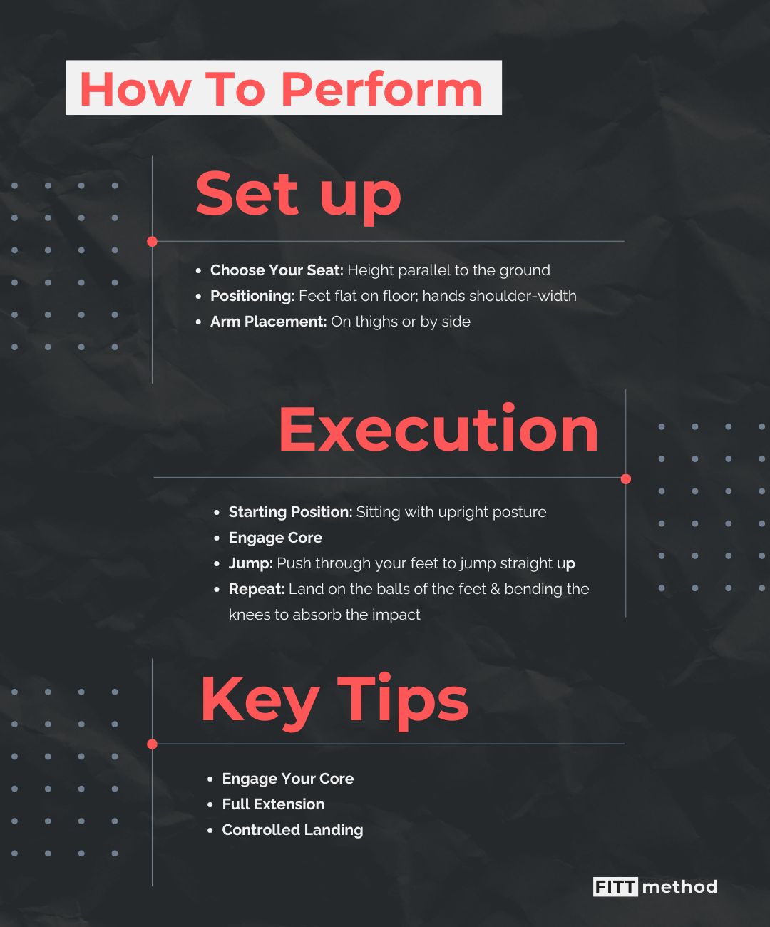 How to perform seated vertical jumps