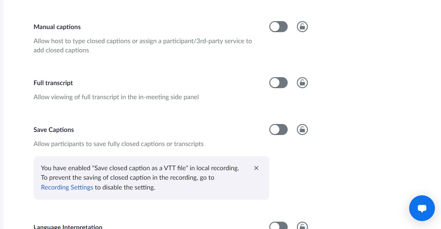 transcribing zoom meetings, audio transcript feature. zoom dashboard settings