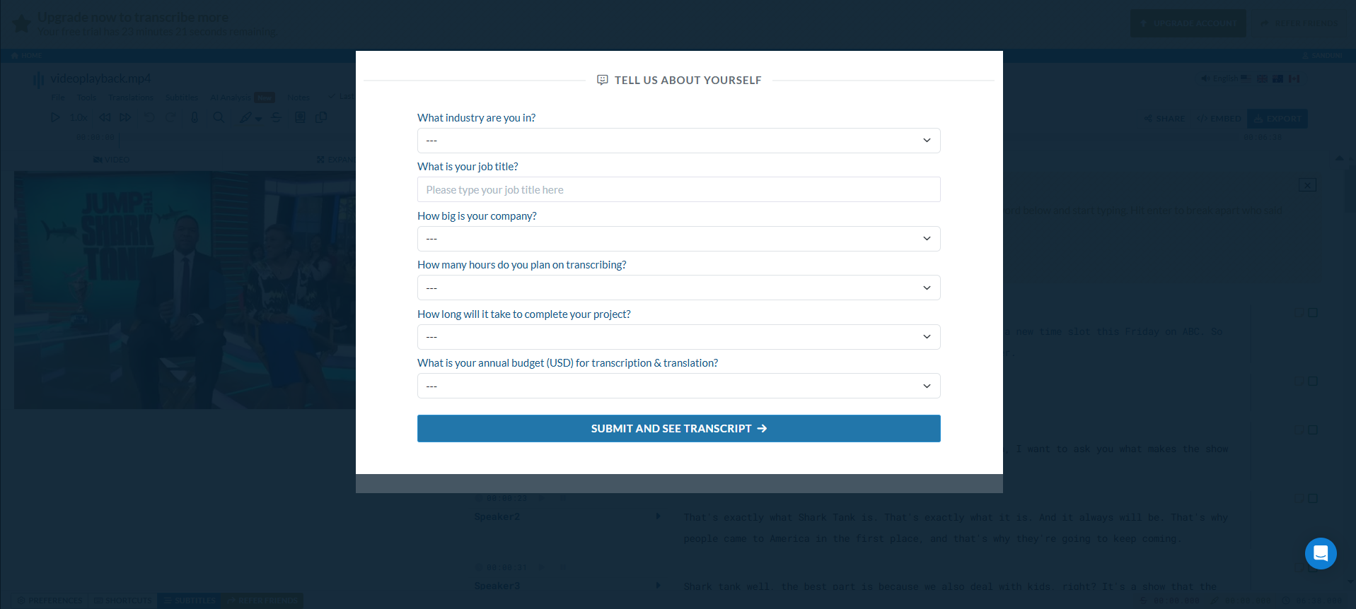 Survey by sonix ai to unlock the transcription