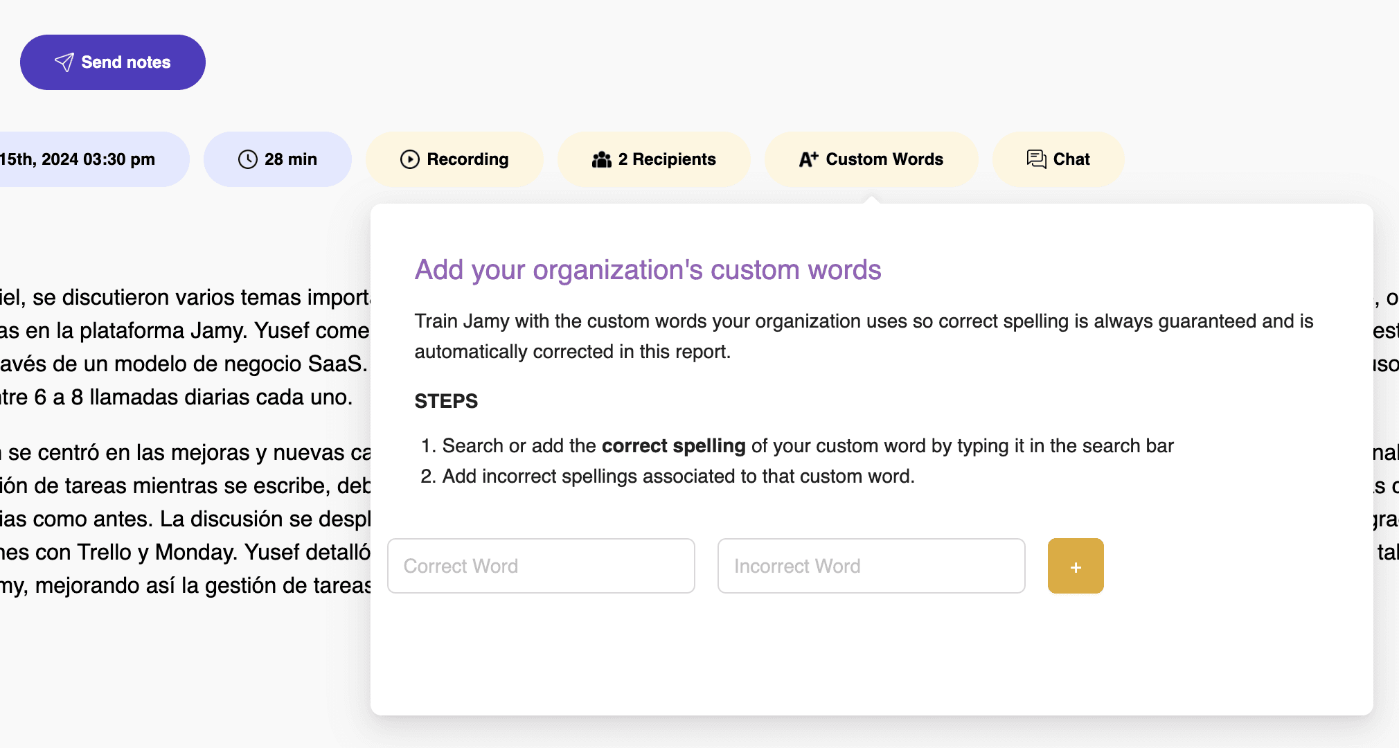 Automate Note Taking and Call Reporting