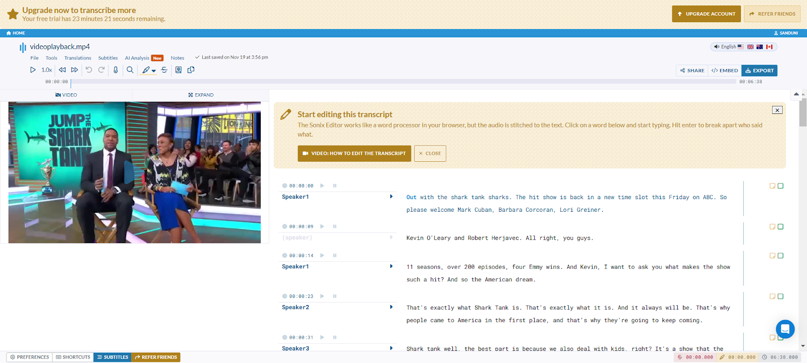 Sonix | Bot-free fireflies ai alternatives