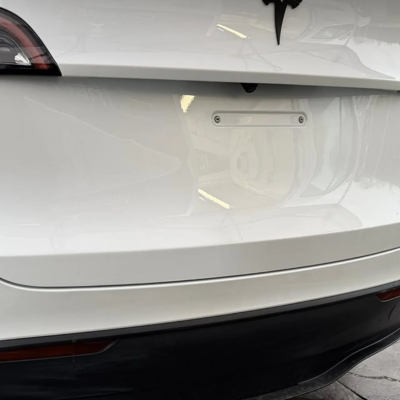 Tesla model y after bumper repair