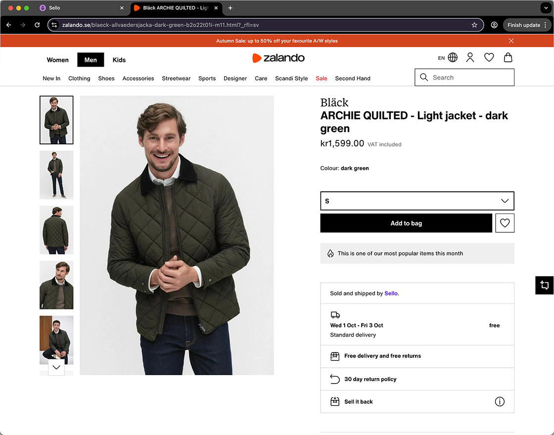 Sello enables merchants to create new products directly on marketplaces like Zalando, not only map existing offers.