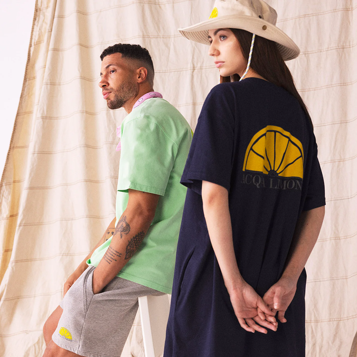 Acqua Limone modeller i modekollektion – svenskt varumärke som säljer via marknadsplatser i Europa med Sello