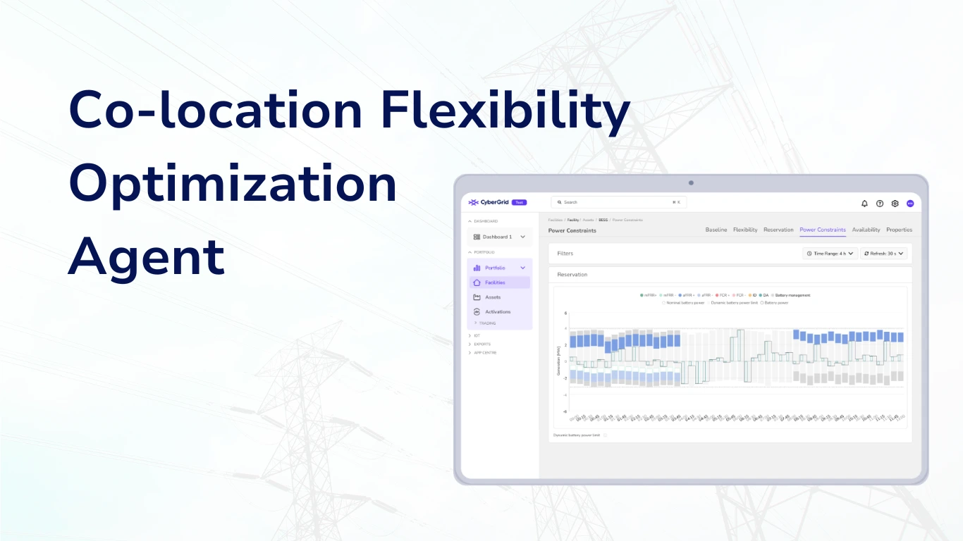 CyberGrid CFO Agent managing co-located energy flexibility