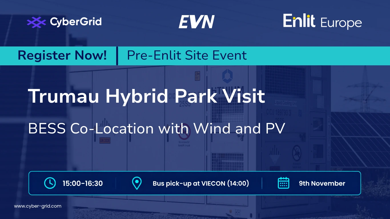 Trumau Hybrid Park showcasing battery storage, solar power and wind energy ahead of Enlit Europe 2026