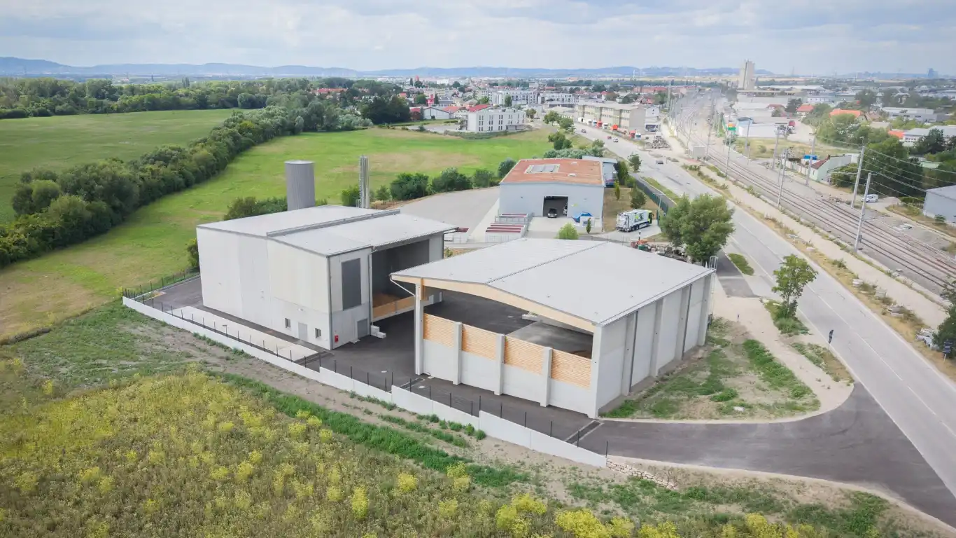 EVN Wärme biomass heating plant in Himberg, Lower Austria