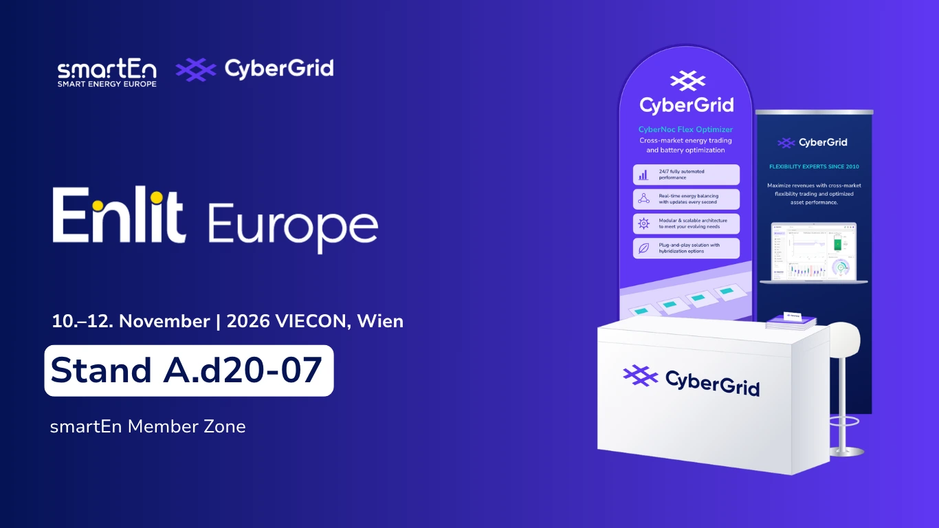 CyberGrid auf der Enlit Europe 2026 in Wien: Präsentation der hochmodernen Software CyberNoc, Batterieoptimierung und Flexibilitätshandel